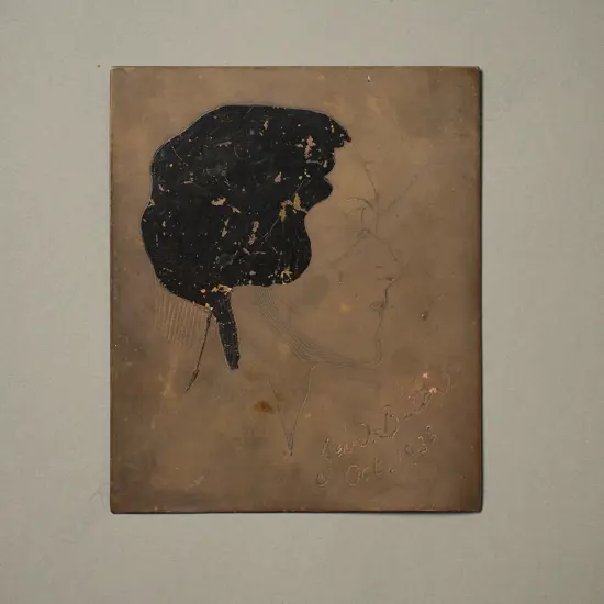 Unidentified artist ‘Jean Batten Oct.1936’,engraved copper plate, 152 x 130mm